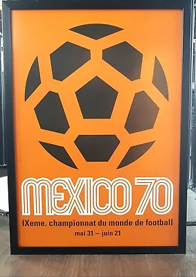 FRAMED World Cup Poster MEXICO 1970 Pele/Maradona/Zidane/Best/Man United  • $87.02