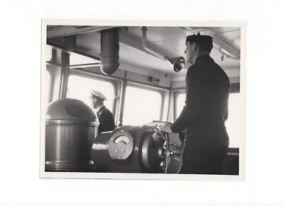 Merchant Navy Ship Bridge - Quartermaster & Duty Officer 1962 Press Photo  • $12.63