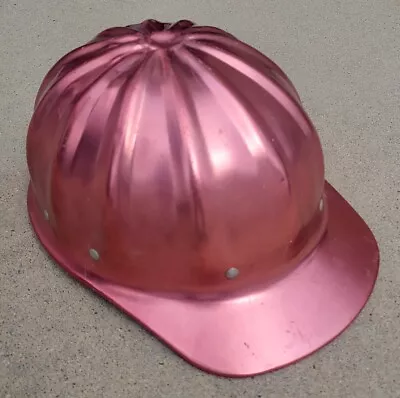 Vintage SuperLite Fibre Metal Aluminum Safety Hard Hat Helmet PINK Construction • $35