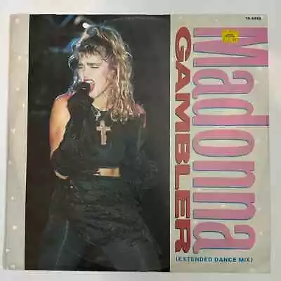 Madonna  Gambler  12  Vinyl Single Import UK 1985 • $30