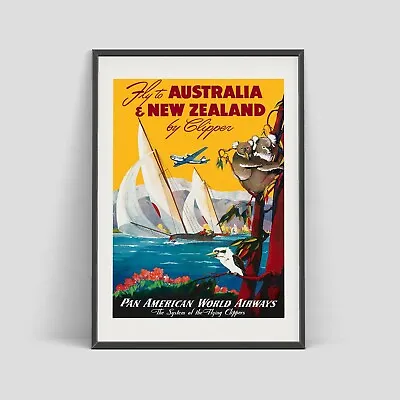 $62.55 • Buy Australian & New Zealand Vintage Art Poster Print. Great Home/Shop Decor