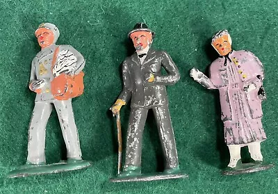 Vtg Barclay Manoil Lead Cast Lot Postman Man W Cane Lady 3 Figures 613 618 853 • $17.97