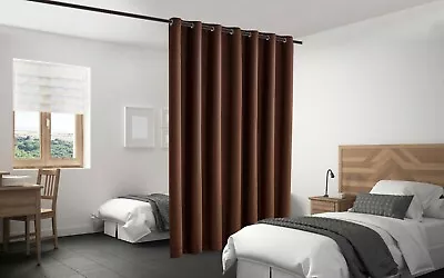 Blackout Room Divider Panel Privacy Screen Thermal Insulated Brown Color 7 Sizes • $67