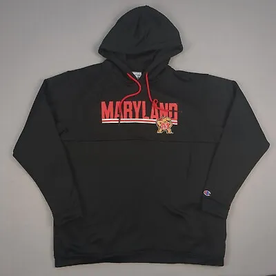 Champion Sweater Mens XL Maryland Terrapins Hoodie Sweatshirt College Black • $17.92