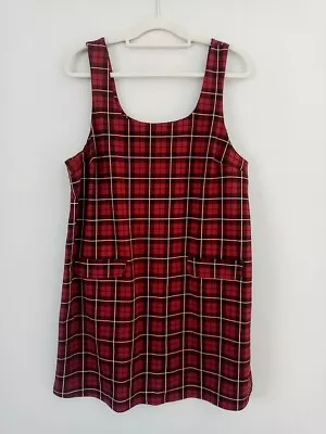 New Look Tartan Pattern Pinafore - Size 16 • £0.99