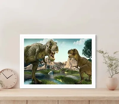 $29.52 • Buy 3D Giant Dinosaur Destroy The Park Poster Premium Quality Choose Your Size