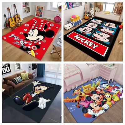 Boys Carpet Girls Carpet 3D Mickey Mouse Carpet Kids Bedroom Carpet Rug Mat Gift • £9.60