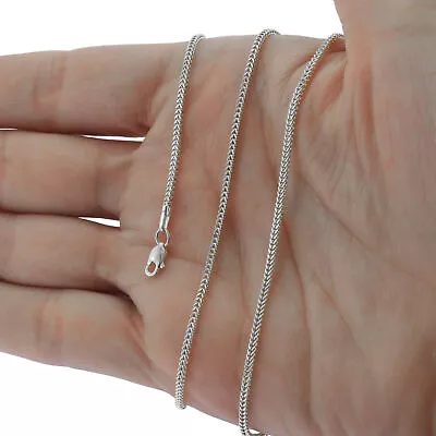 $112.99 • Buy 10K White Gold 1.5mm-3mm Square Wheat Box Franco Chain Pendant Necklace 16 - 30 