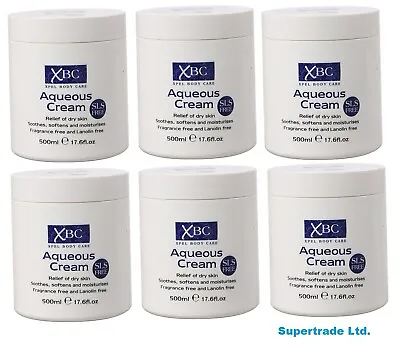 £8.99 • Buy XBC Aqueous Cream Relief Dry Skin Body Cream Moisturizer SLS Free 500ml  X 6