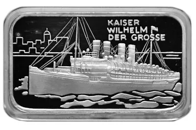 BENIN 1000 Francs 1998 Silver 'German Ocean Liner - Kaiser Wilhelm Der Grosse'  • $64.99