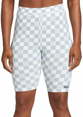 Vans Flying V Checkerboard ￼Print Women Bike Shorts - Small • $25