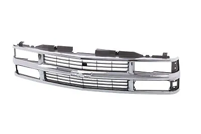 Chrome Grille W/Black Insert For 94-99 Chevy C/K Pickup Suburban Tahoe Blazer • $129.88