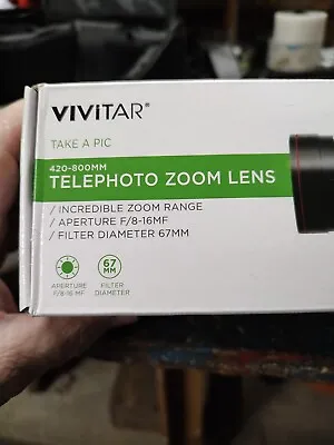 NEW !! Vivitar 420-800mm F/8 Telephoto Zoom Lens • $60