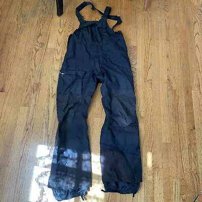 Marmot Men’s Ski Bibs Snow Pants Large Duct Tape Black Snow Overalls • $9.99