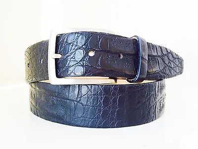 BELT BLACK MATTE GENUINE CROCODILE Size S M L XL 34 36 38 40 42 • $139