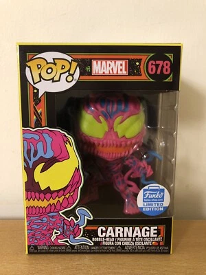 £100 • Buy Carnage 678 Marvel Black Light Exclusive Funko Pop Vinyl Figure Brand New