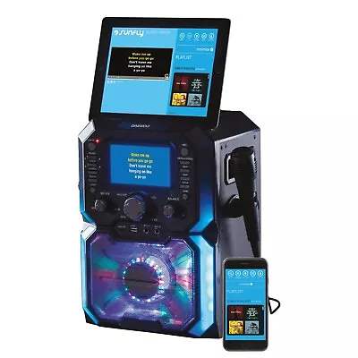 £134.99 • Buy Daewoo Bluetooth Karaoke Machine 5” LCD Screen 2 Microphones CD USB LED Portable