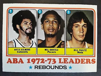 1973-74 Topps ABA Rebounds Leaders #238 Basketball Card Artis Gilmore • $2.75