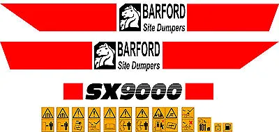 Barford Sx9000 Dumper Decals • $118.03