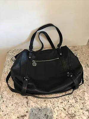 COACH Womens Alexandra Pebble Leather Black Crossbody Convertible Tote Bag Large • $69.95