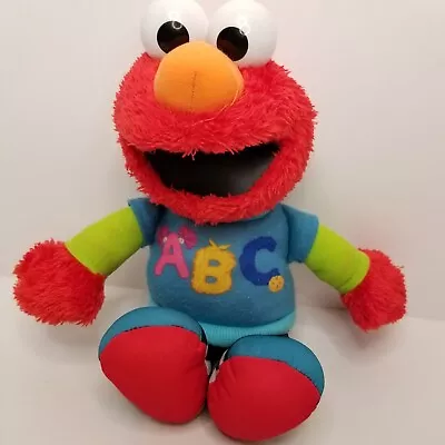 Hasbro SESAME STREET Singing ELMO ABC 12.5  Talking Stuffed Plush • $11.99