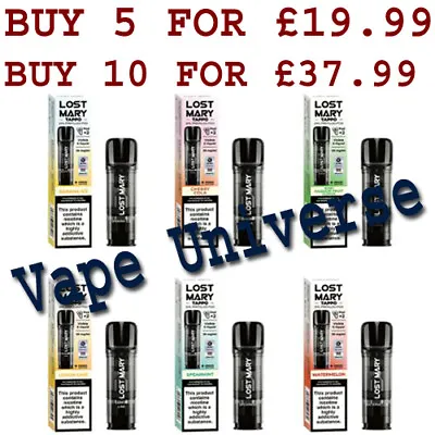 Lost Mary Tappo Pod Pods | 20mg Vape Juice | 600 Puffs | 750mAh | Fast Dispatch • £3.95