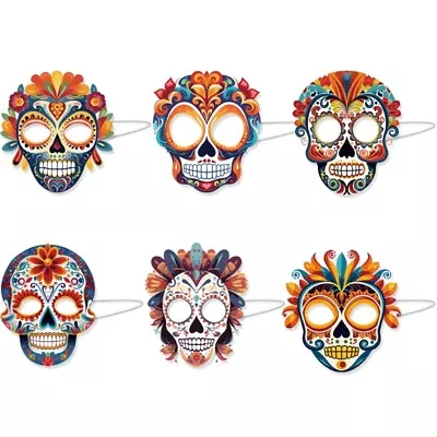 Mexicans Day Of The Dead Halloween Skull Masquerade Costume • $16.10