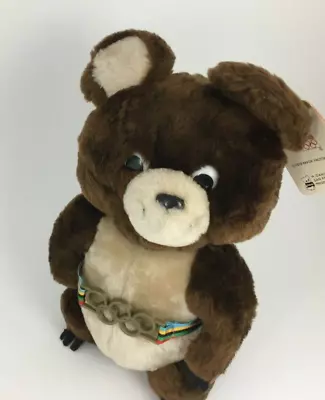 Dakin Plush OLYMPICS MISHA BEAR Mascot Plush Collectible Vintage 1980 W Tag 12” • $14.99
