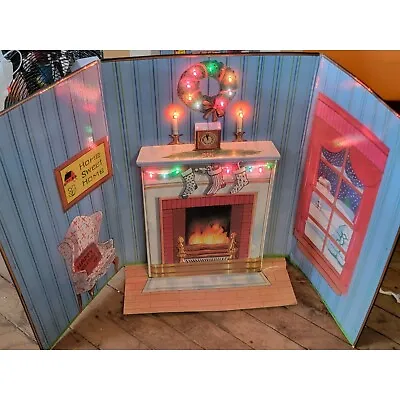 Telco Vintage Motionette Fireplace Dimensional Background Display Xmas Accessory • $224.77
