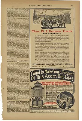 1917 International Harvester Ad: Mogul 8-16 Kerosene Tractor - Chicago • $17.76