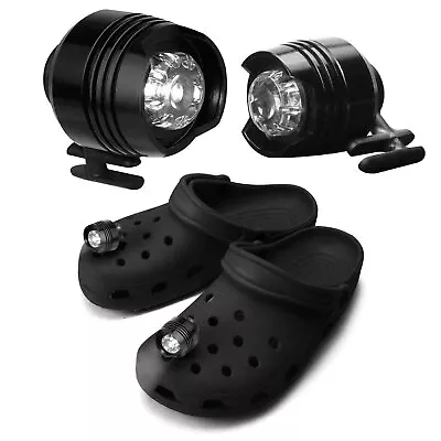 2X Shoes Headlights Croc Shoes Lights Clog Sandals Lamps Camping Waterproof Gift • $17.89