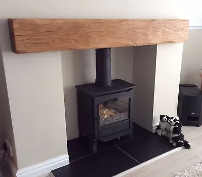 Large Size Oak Beam Mantelpiece Mantle Fireplace Wood Floating Lintel Big Shelf • £122.38