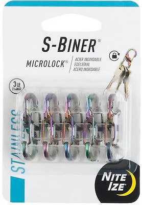 Nite Ize 5-Pack S-Biner MicroLock Stainless Steel Carabiner - Spectrum • $13.41