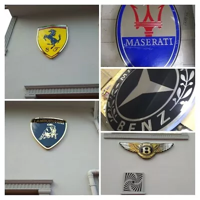 Custom Logo Signage  Ferrari Lamborghini Maserati Bentley Mclaren Signs • $338.66