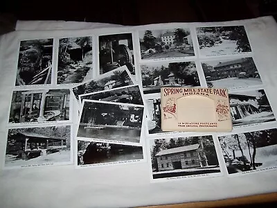 Vintage Pack Of 18 Mini Postcards Spring Mill State Park Mitchell IN Indiana • $14.99