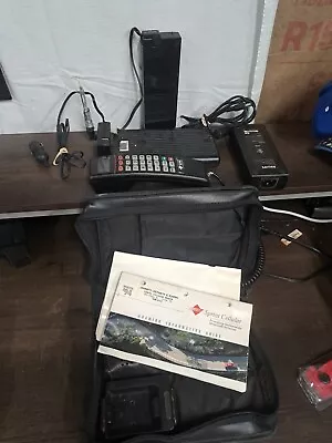 $26.95 • Buy Vintage Motorola Car Bag Phone In Leather Case SCN2500A CLEAN Cell Untested