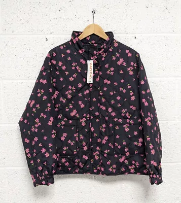 Anyday John Lewis Onion Quilted Floral Jacket - Black Pink - BNWT - Size L • $61.27