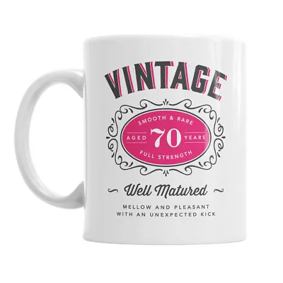 70th Birthday Happy Gift Present Idea For Men Women Ladies Dad Mum 70 Coffee Mug • £8.95