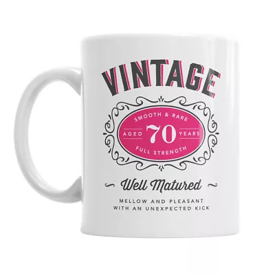 70th Birthday Happy Gift Present Idea For Men Women Ladies Dad Mum 70 Coffee Mug • £8.95