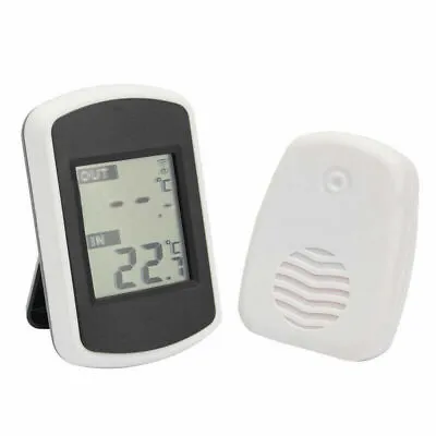 Wireless Digital Weather Thermometer Indoor Outdoor LCD Sensor Meter Home TU • £12.98