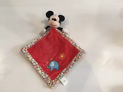 Disney Baby Micky Mouse Red Comforter Security Blanket Lovey Blankie (t4) • $25