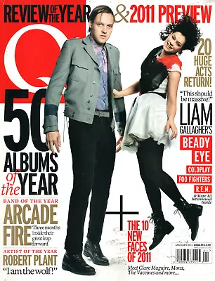 Q Magazine January 2011 Arcade Fire Robert Plant My Chemical Romance James Blake • £11.88