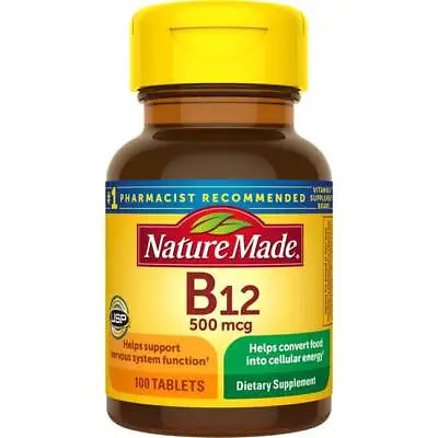 Nature Made Vitamin B-12 500 Mcg 100 Tabs • $12.10