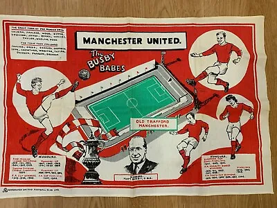Rare Vintage Man Utd Busby Babes T- Towel 1966 - Unused • £25