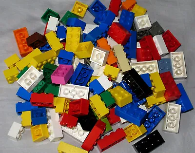 LEGO Bricks  2x2  2x3  2x4 Pin X 100 Pcs - Mixed Colours • £10.95