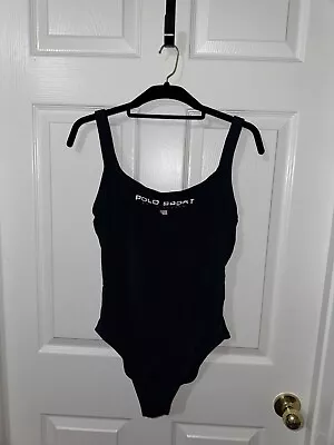 Vintage Polo Sport By Ralph Lauren Navy Blue One Piece Swimsuit Size 14 • $42.99