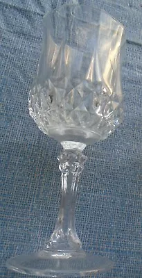 Wine Glass France 6 ½ ” Tall Crystal D'Arques Longchamp Lead Crystal • $2