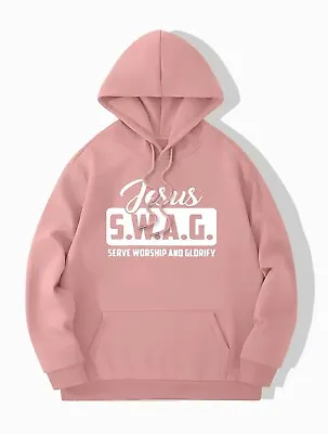 NWT Jesus Swag❤️❤️❤️🙏🙏 Savior God Lord Christian Pink  Small Hoodie Sweatshirt • $12.99