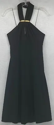 Maggy L Women's Sleeveless Black Halter Dress Size 6 • $17.99