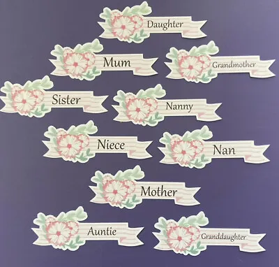 £3.50 • Buy Card Making Banners Embellishments Sentiments Card Toppers - Female Relatives